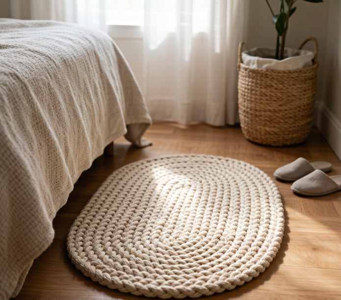 Handwoven Cotton Rope Floor Mat